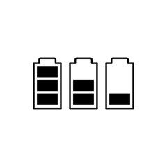 Batteries vector icon, vector illustration. Charging battery symbol.