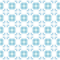Blue Geometric Watercolor. Seamless Pattern.Surface Ornament.