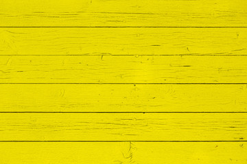 Wooden wall background, yellow color