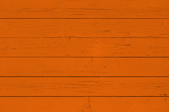 Wooden wall background, orange color