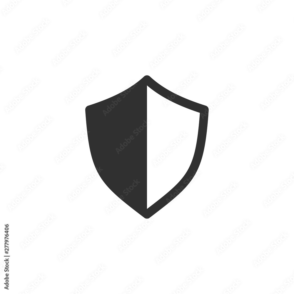 Aufkleber Shield icon template color editable. Shield symbol vector sign isolated on white background. Simple logo vector illustration for graphic and web design.