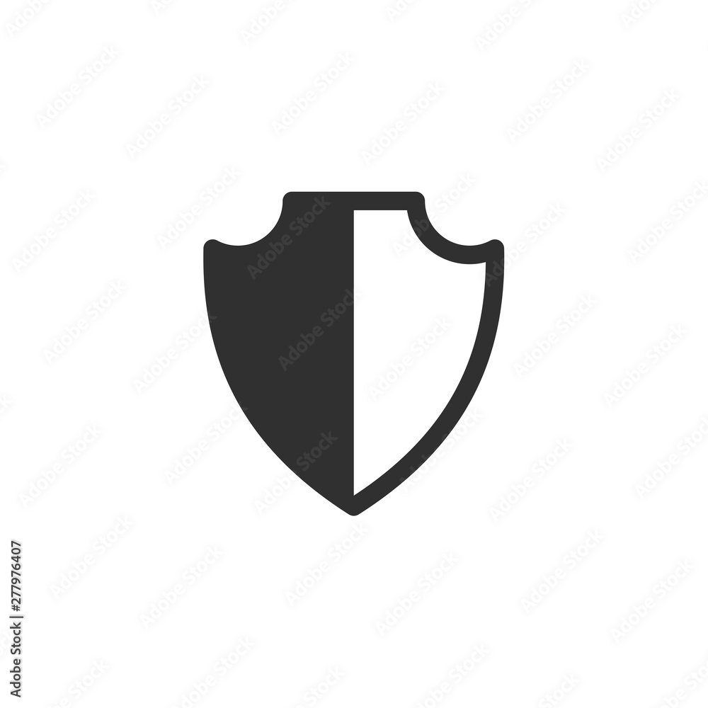 Leinwandbilder shield icon template color editable. shield symbol vector sign isolated on white background. simple 
