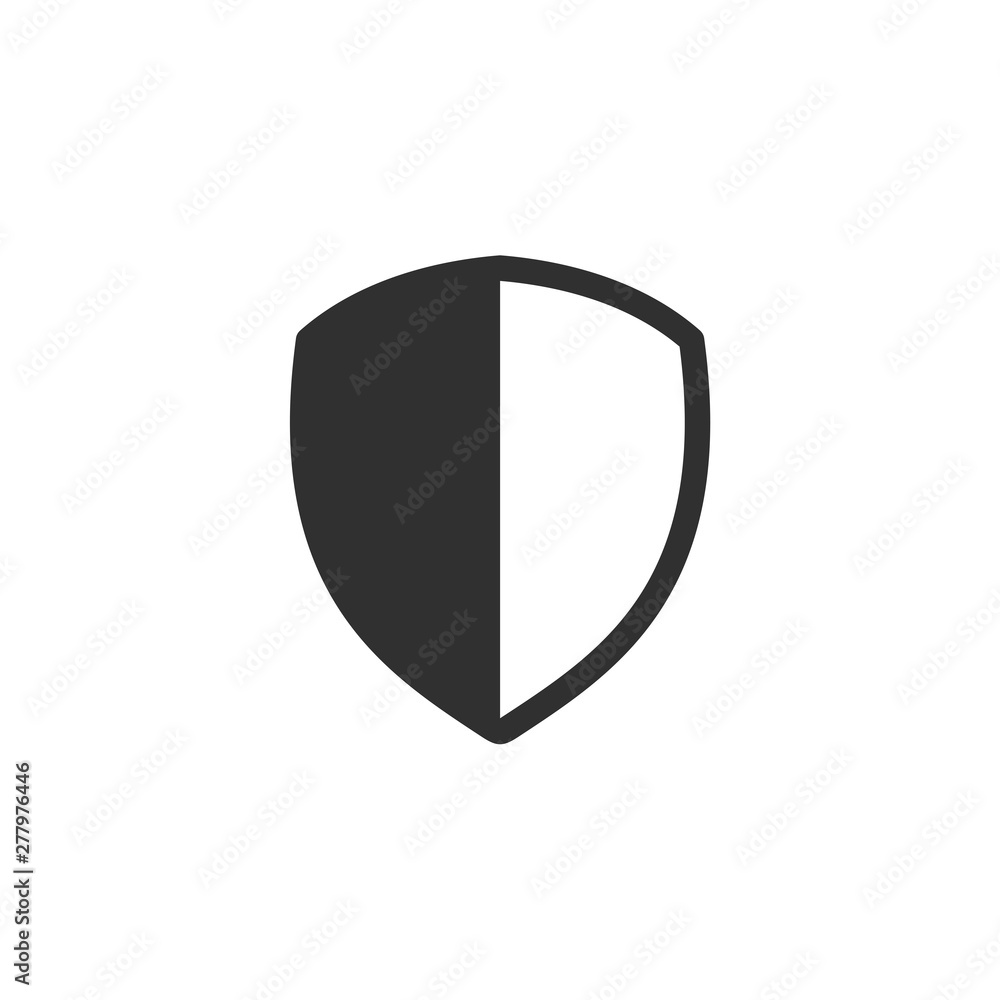 Leinwandbilder shield icon template color editable. shield symbol vector sign isolated on white background. simple 
