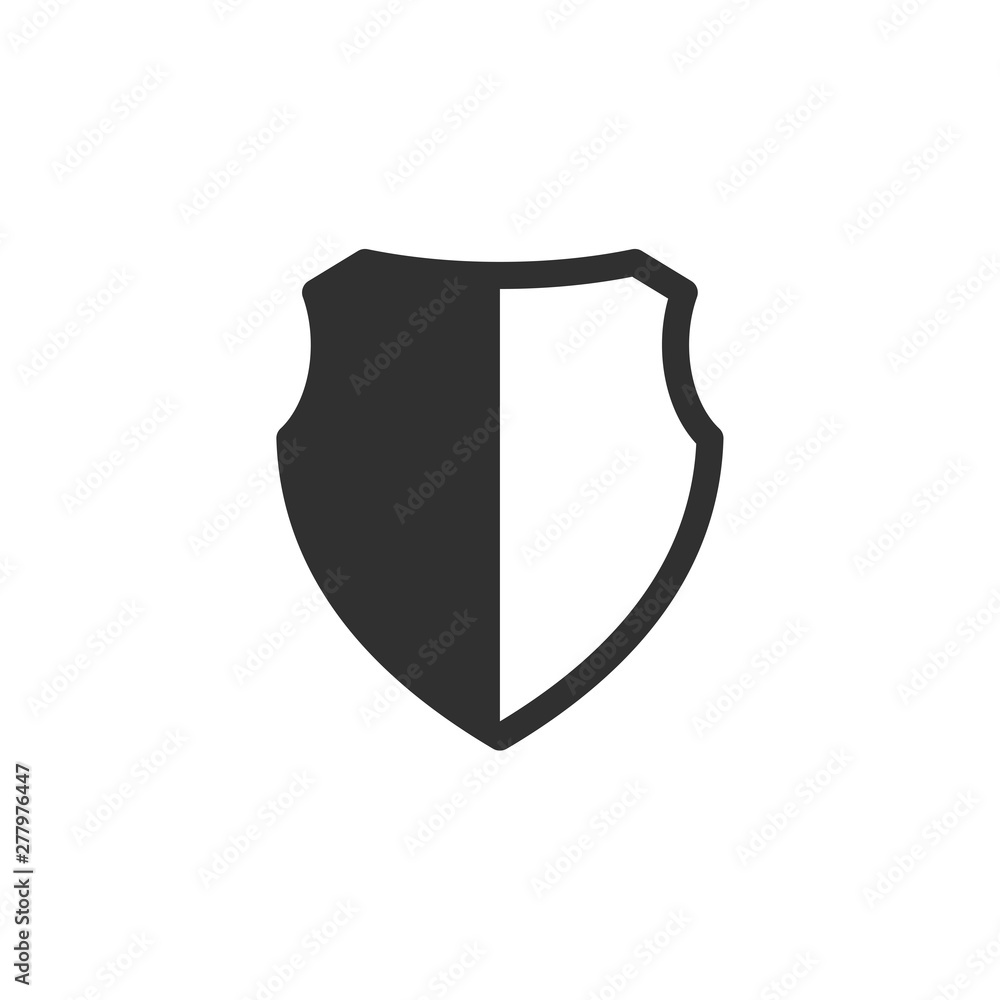 Leinwandbilder shield icon template color editable. shield symbol vector sign isolated on white background. simple 