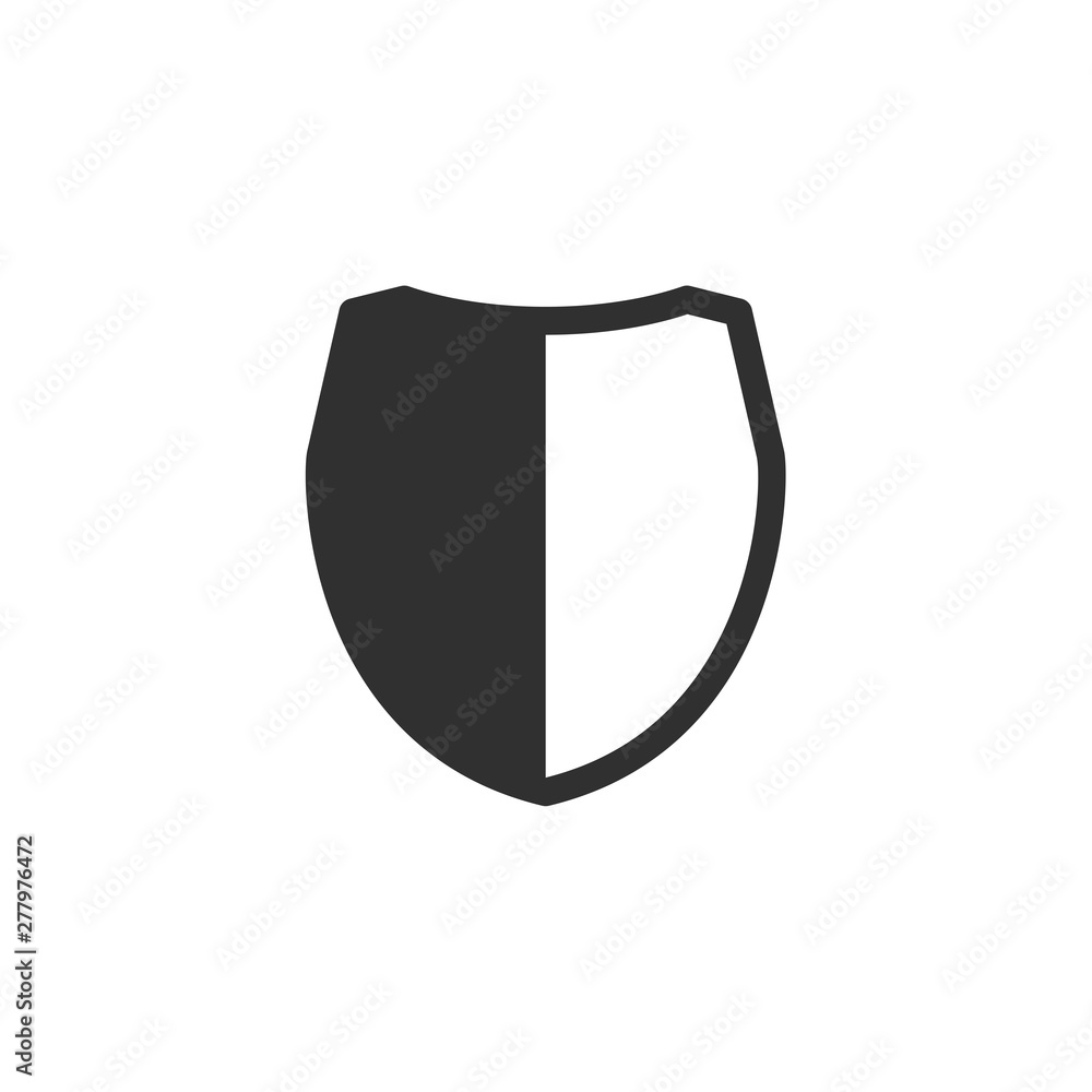 Leinwandbilder shield icon template color editable. shield symbol vector sign isolated on white background. simple 