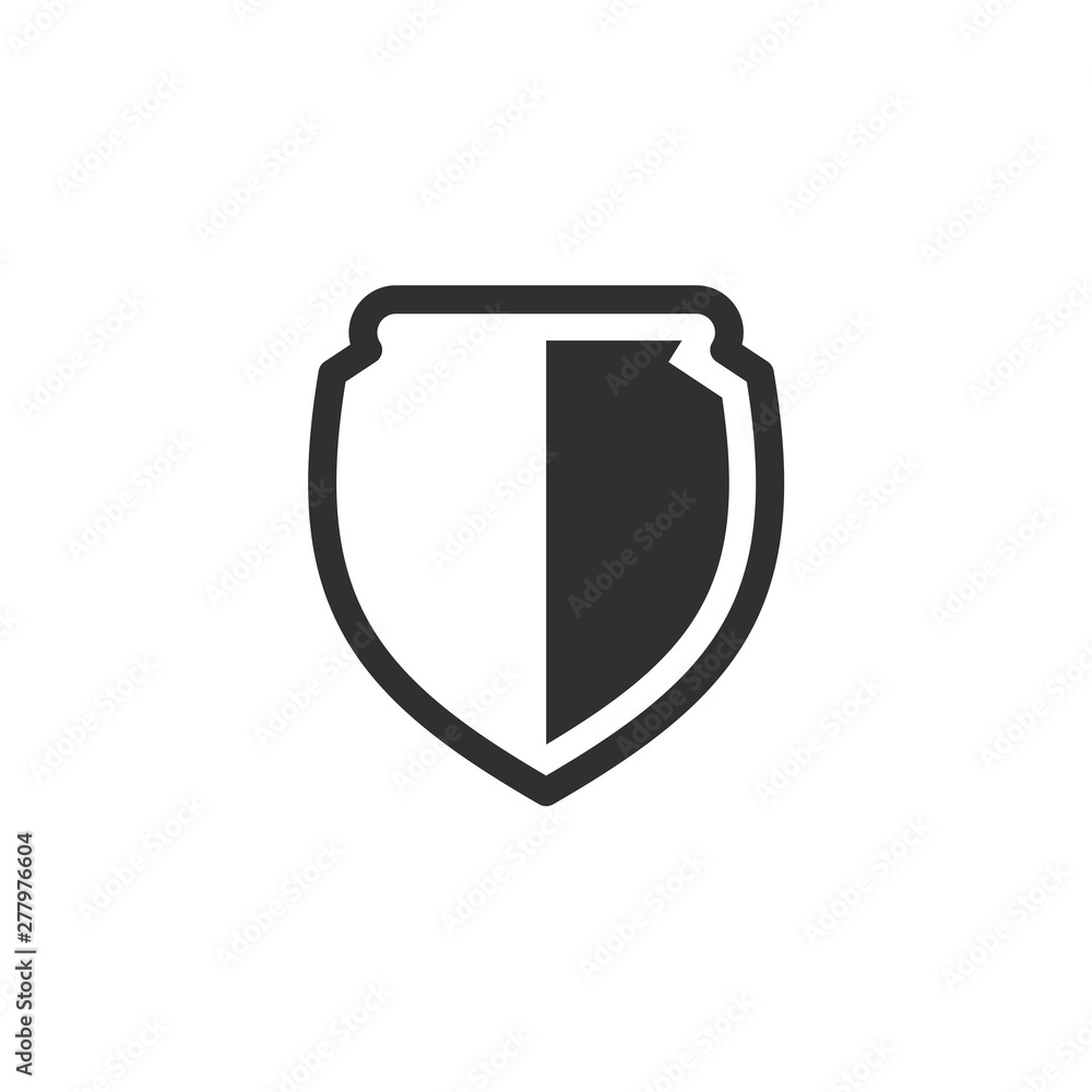 Leinwandbilder shield icon template color editable. shield symbol vector sign isolated on white background. simple 