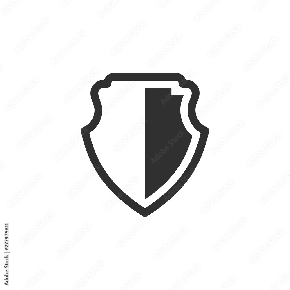 Leinwandbilder Shield icon template color editable. Shield symbol vector sign isolated on white background. Simple logo vector illustration for graphic and web design.