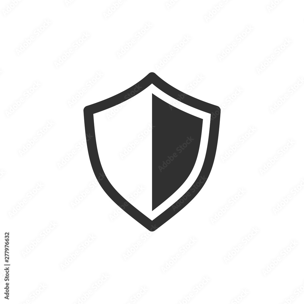 Fototapete shield icon template color editable. shield symbol vector sign isolated on white background. simple 