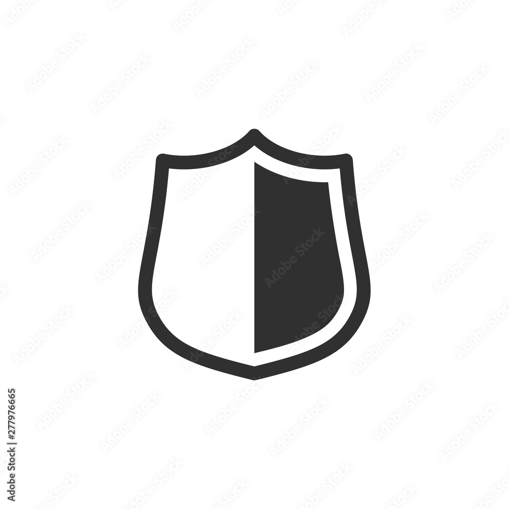 Leinwandbilder shield icon template color editable. shield symbol vector sign isolated on white background. simple 
