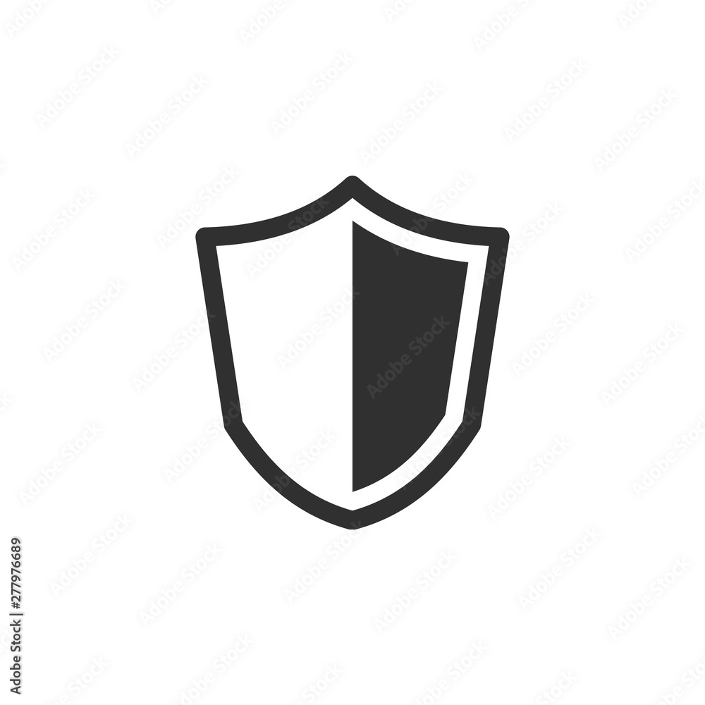 Leinwandbilder shield icon template color editable. shield symbol vector sign isolated on white background. simple 