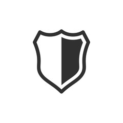 Shield icon template color editable. Shield symbol vector sign isolated on white background. Simple logo vector illustration for graphic and web design.