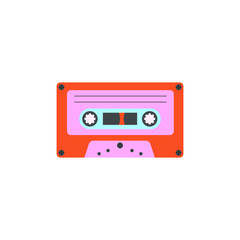 Retro cassette tape. Vector illustration