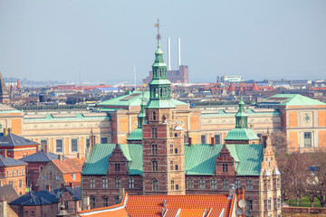 Obraz premium aerial image of Copenhagen old town architecture