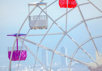 famous  Ferris wheel on Tibidabo 