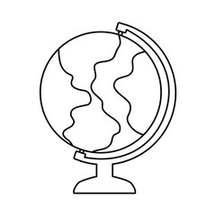 terrestrial globe education isolated icon