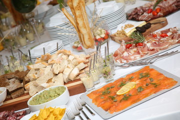 Recepcion de fiesta salada, entrada, picada 