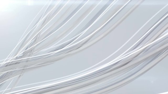 Soft grey motion background. White lines wavy flowing. Abstract wave modern stripes. 4k Animation 