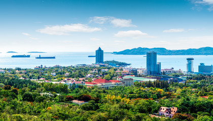 Skyline of Architectural Landscape in Old Town of Qingdao..