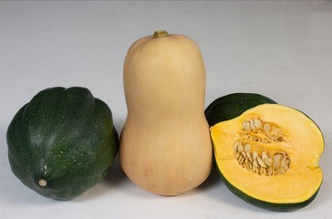 squash on white background