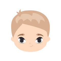 head of cute little boy avatar character