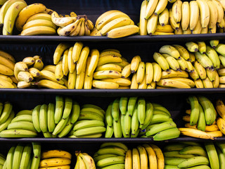 Banana on the market. Background.