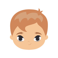 head of cute little boy avatar character