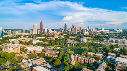 Fototapeta na wymiar Atlanta Georgia GA Downtown Skyline Aerial