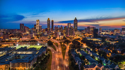 Atlanta Georgia Downtown Skyline Aerial