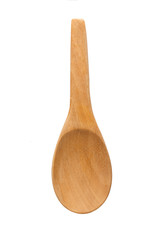 wooden spoon isolated on white background