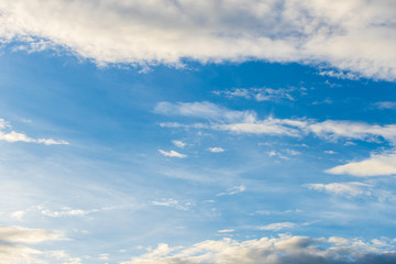 colorful dramatic sky with cloud at sunset.