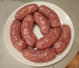 sausage isolated on white background