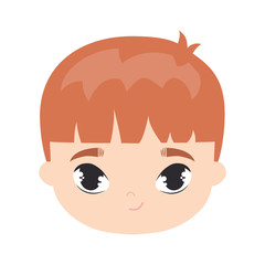 head of cute little boy avatar character