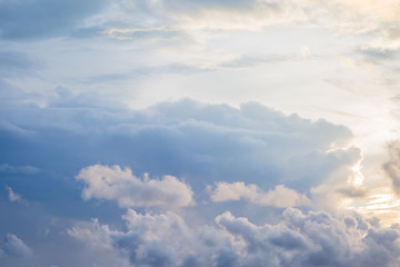 Sky and clouds before sunset