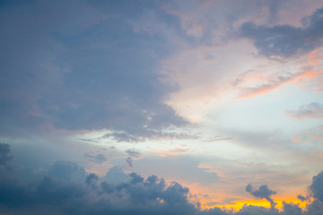 Sky and clouds before sunset