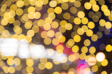Blur of golden bokeh