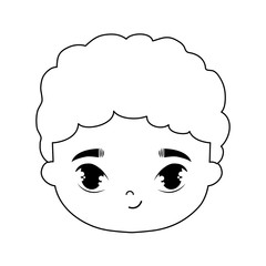 head of cute little boy avatar character