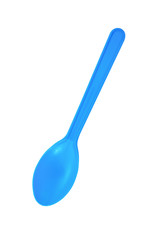 Plastic spoon isolated on white