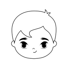 head of cute little boy avatar character