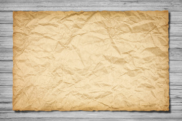 Grunge vintage old paper  on the wood background