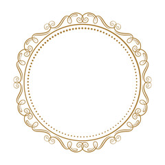 Vector decorative vintage frame on a white background.