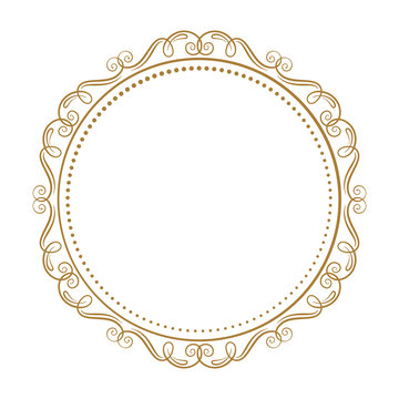 Vector decorative vintage frame on a white background.