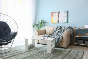 Interior of beautiful comfortable living room