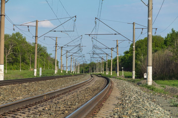 Fototapeta na wymiar railway in countryside
