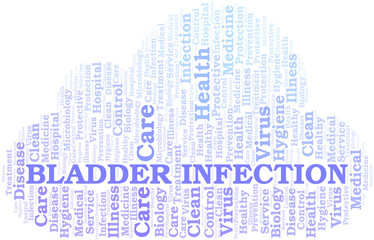 Obraz premium Bladder Infection word cloud vector made with text only.