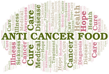 Fototapeta premium Anti Cancer Food word cloud. Vector made with text only.