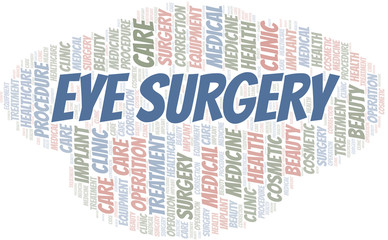 Fototapeta premium Eye Surgery word cloud vector made with text only.