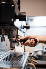 coffee barista at work