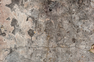 Texture of a concrete wall with cracks and scratches which can be used as a background