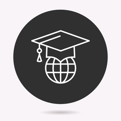 Online education - vector icon. Illustration isolated. Simple pictogram.