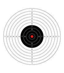 blank arrow  target blank gun target paper shooting target blank target background target paper shooting on white background vector